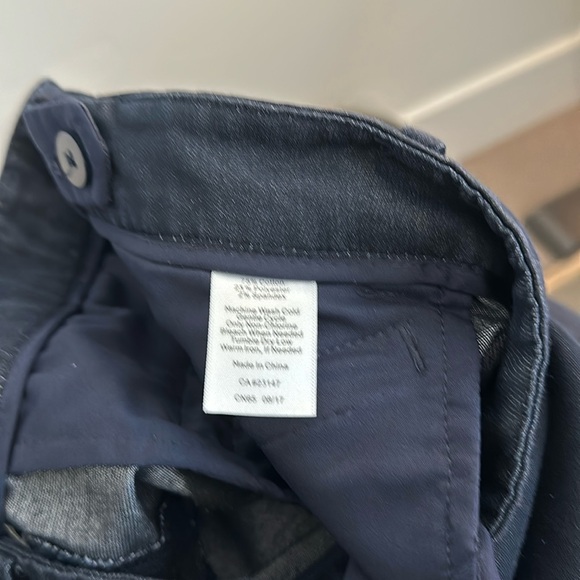 Talbots Dark Denim Capris With Lace-up Detail at Ankle Size; Side Zip, 14 Petite - Picture 7 of 10